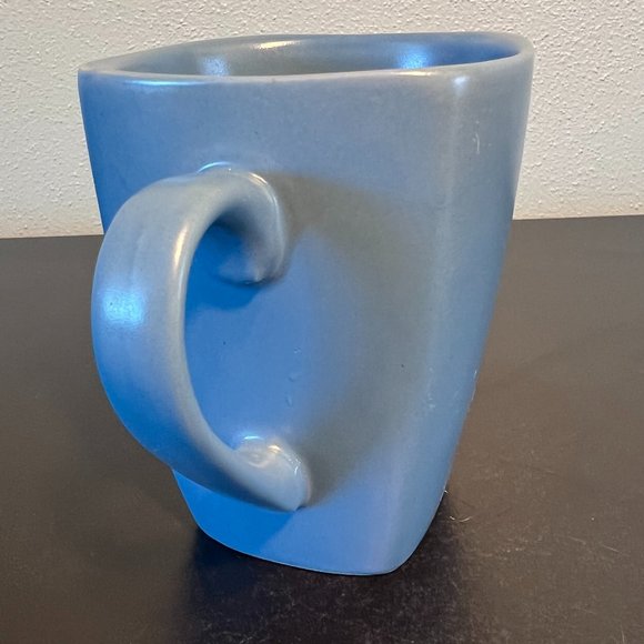 Golden Gate National Parks ART DECO Slate Blue Pottery Embossed Square Mug - Picture 5 of 9